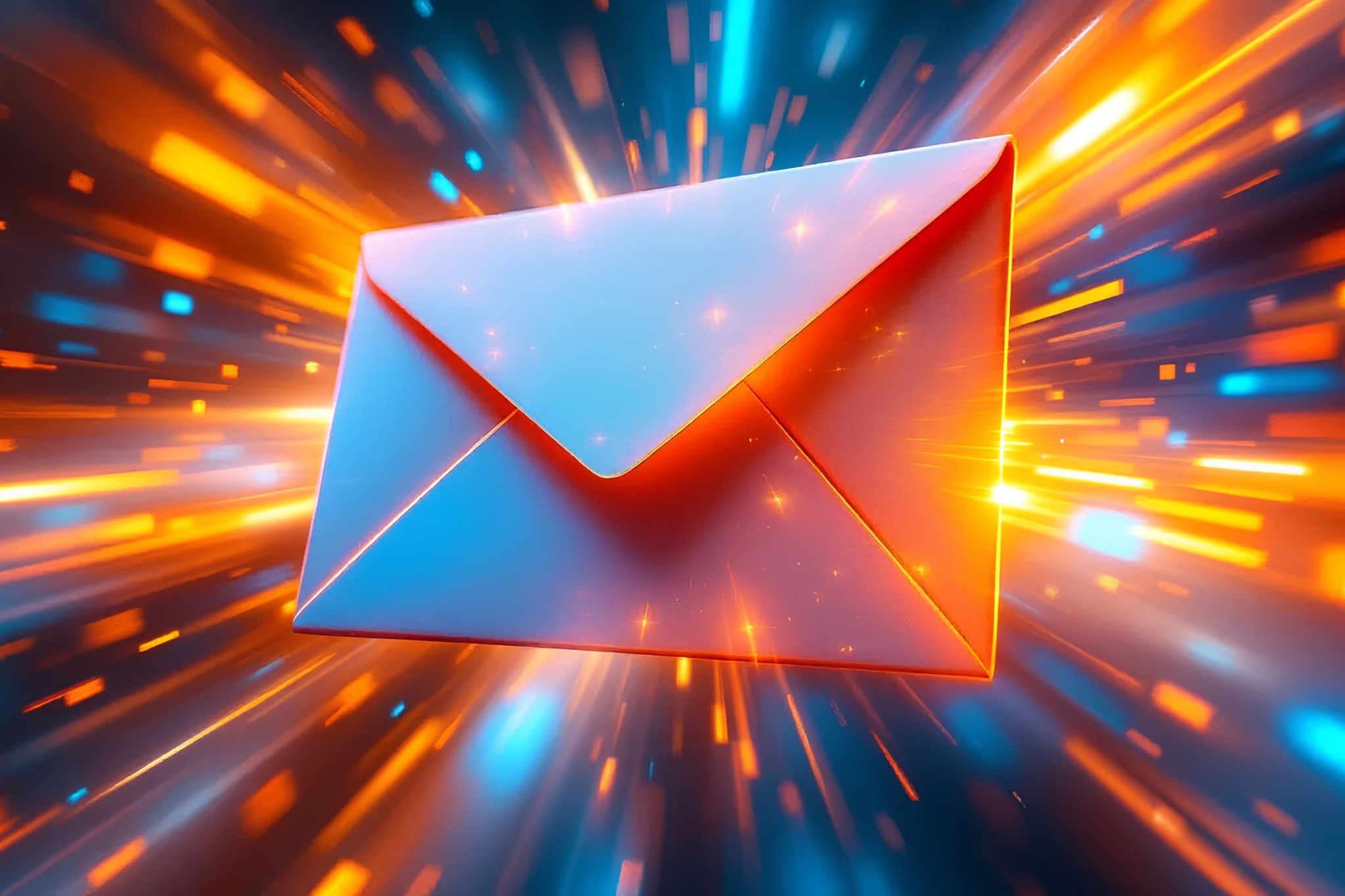 email marketing przyszłości - koperta w hiperprzestrzeni