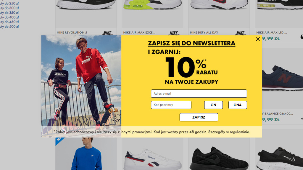 Okienko pop-up - skuteczna metoda budowania bazy adresowej Okienko pop-up - jedna z najskuteczniejszych metod budowania bazy adresowej