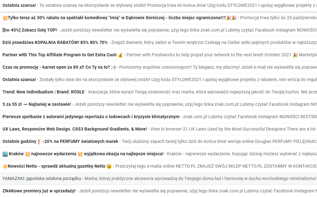 Szablon newslettera - 10 wskazówek, jak zrobić go dobrze Preheader - drobnostka, o której musisz pamiętać